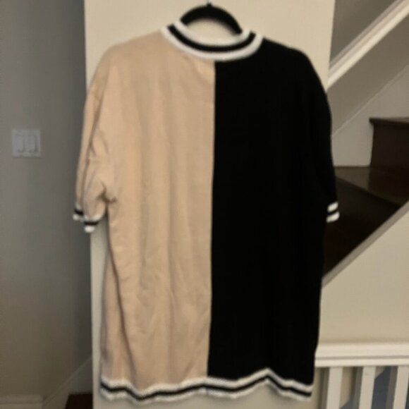 Mens Beige and Black Flower Sweater - Picture 6 of 8